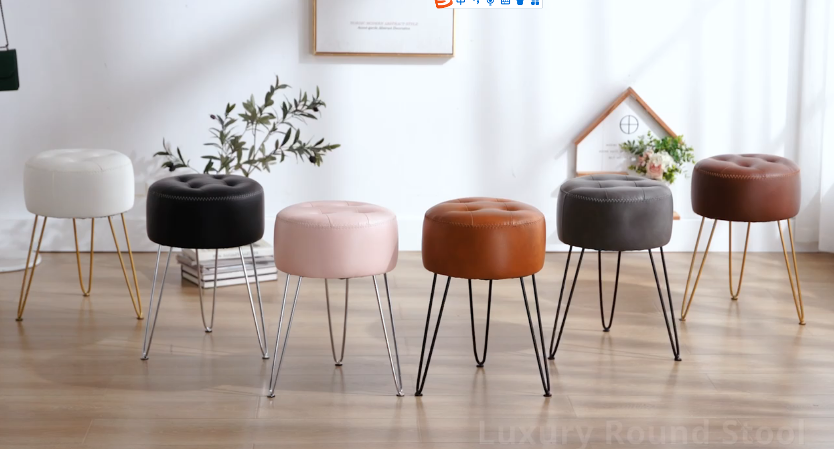 Amazon.com: LUE BONA Faux Leather Vanity Stool Chair for Makeup